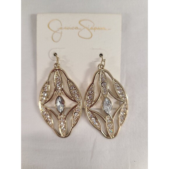 Jessica Simpson Gold-Tone Earrings New - Picture 1 of 3